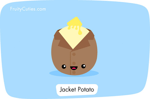 Cartoon Kawaii Jacket Potato | It's dining in style! | Flickr