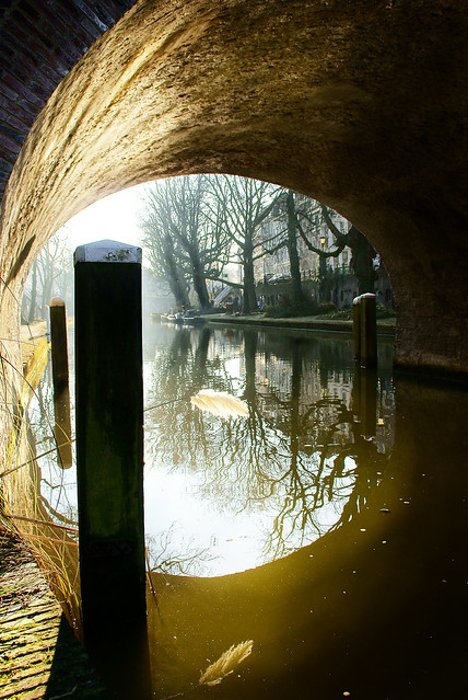 Under the bridge, Oude Gracht, Utrecht, Holland
