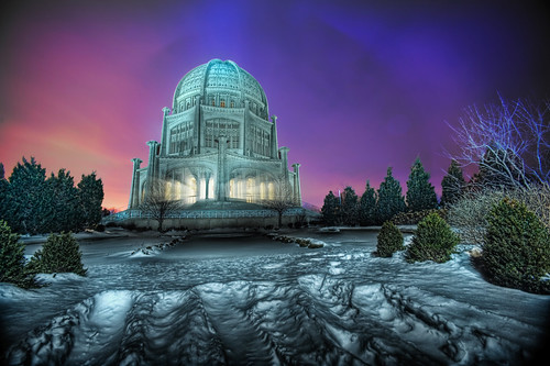 The Baha'i Temple at Blue Hour