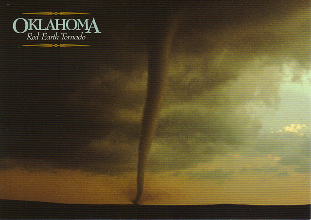 Oklahoma Red Earth Tornado Postcard