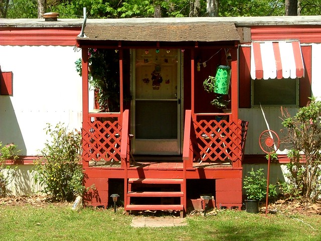 Porch Detail, Mobile Home With Great Porch & Awnings, Saline County AR