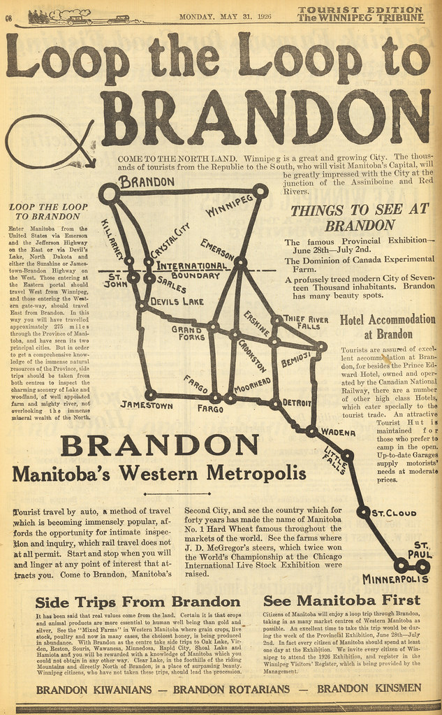 Loop the Loop to Brandon (1926) | Winnipeg Tribune. Loop the… | Flickr