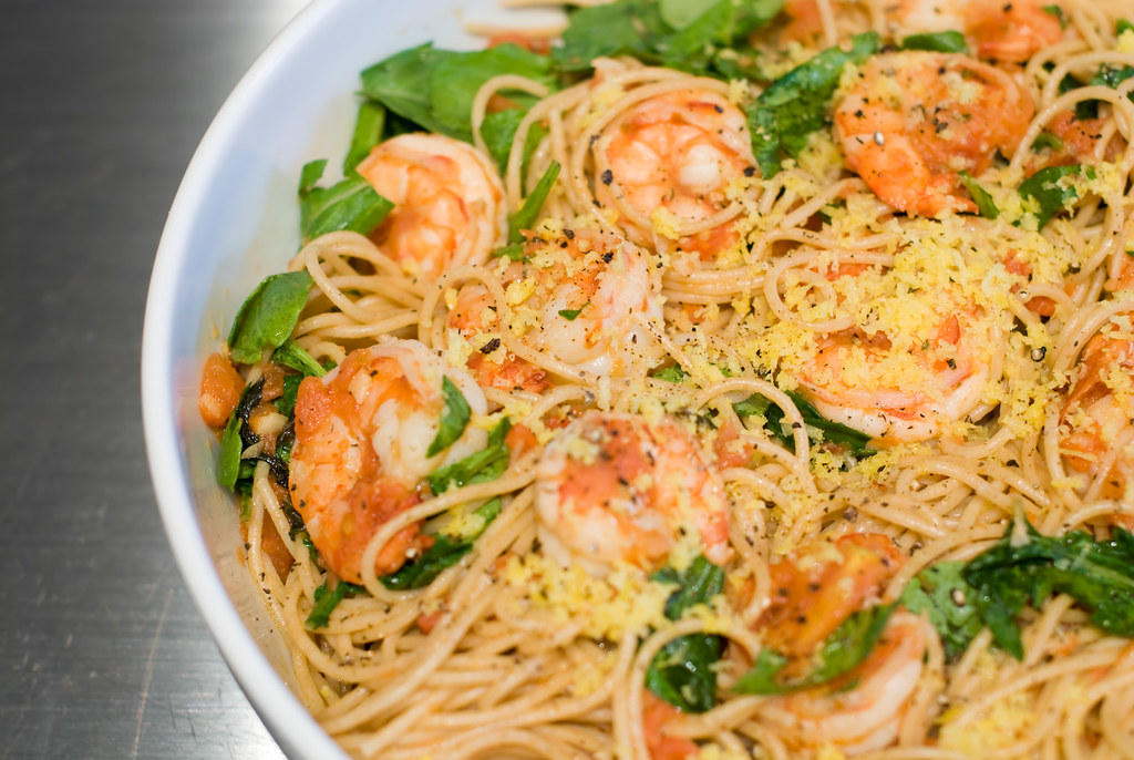 Jamie Oliver Spaghetti with Shrimp and Arugula | www.celebri… | Flickr