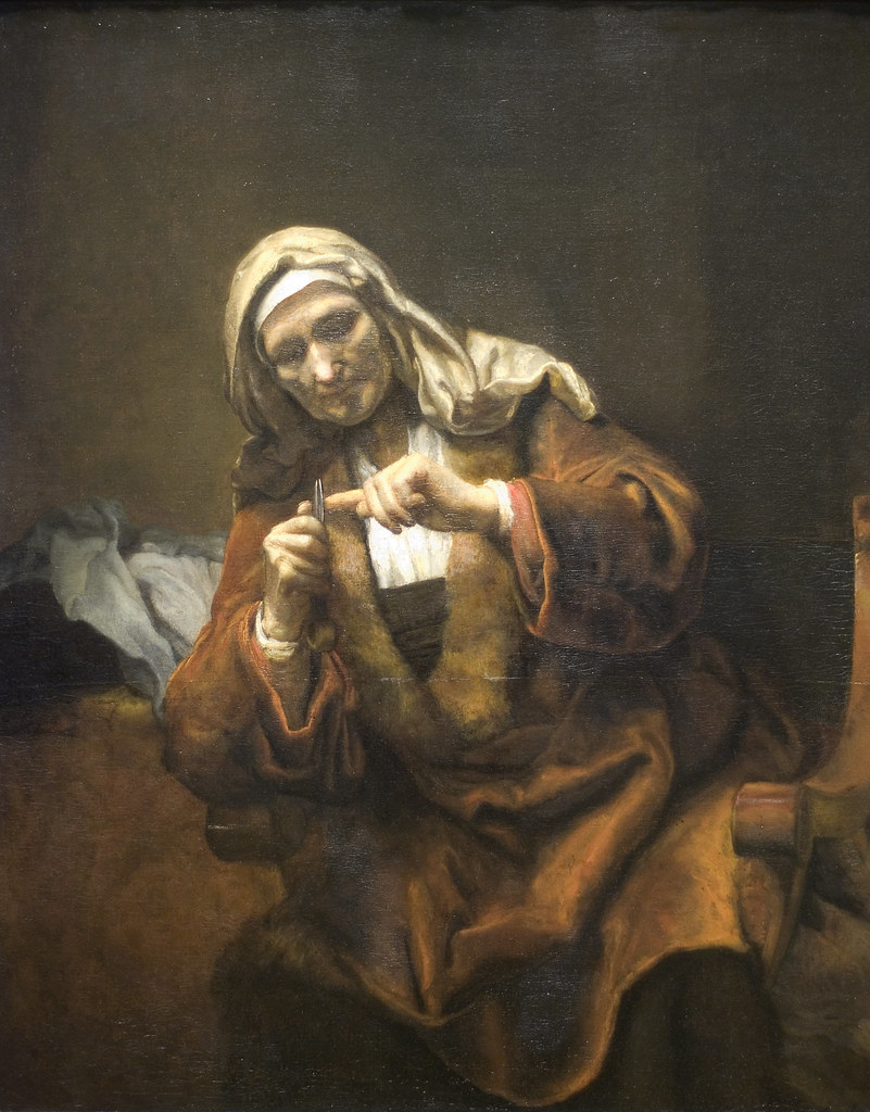Old Woman Cutting Her Nails (or, the most disturbing painting at the MET)