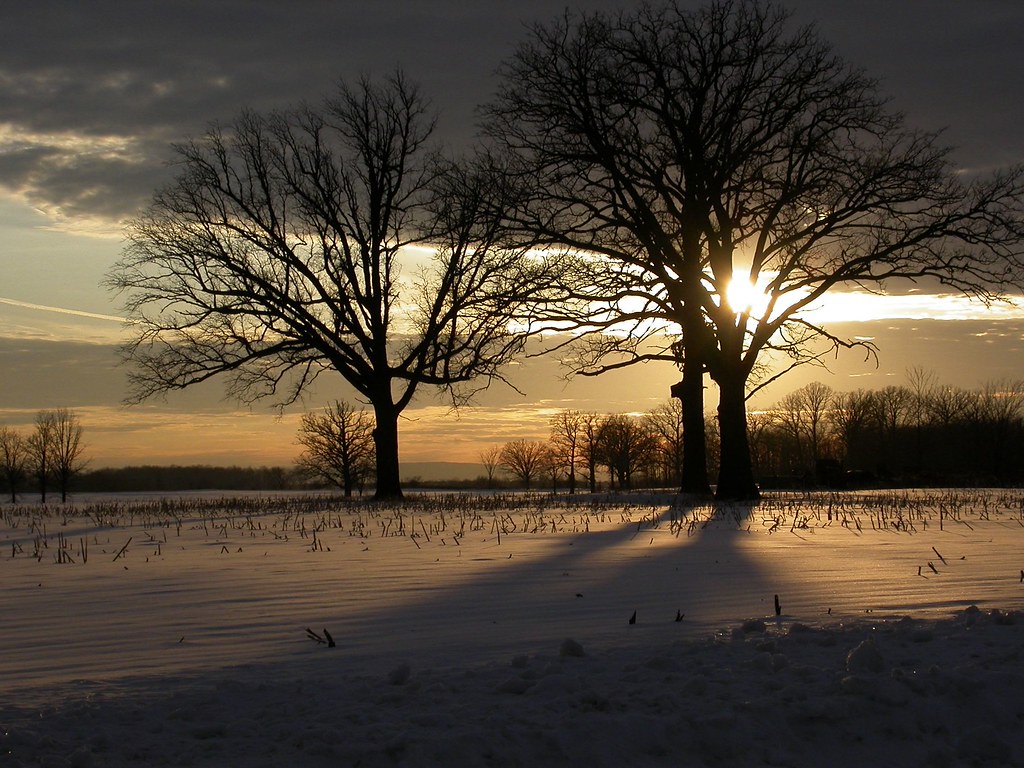 Winter farm landscape at sunset Halton Hills, Ontario Flickr