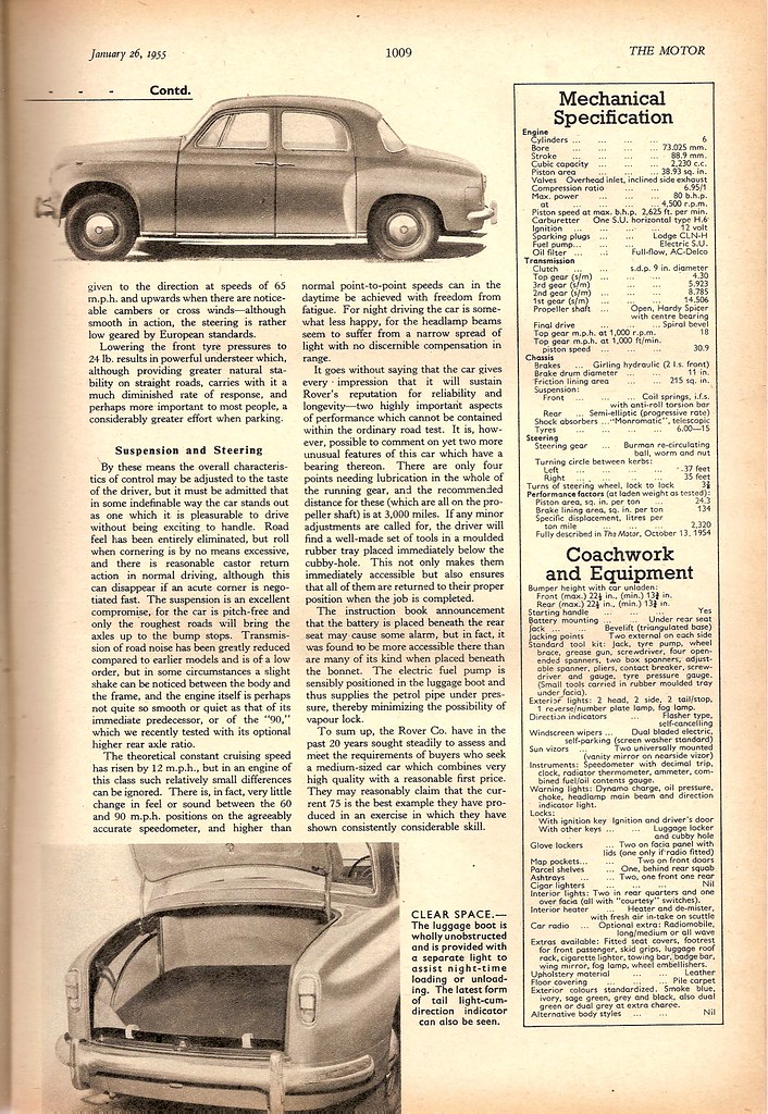 Rover 75 Road Test 1955 (4) | Trigger's Retro Road Tests! | Flickr