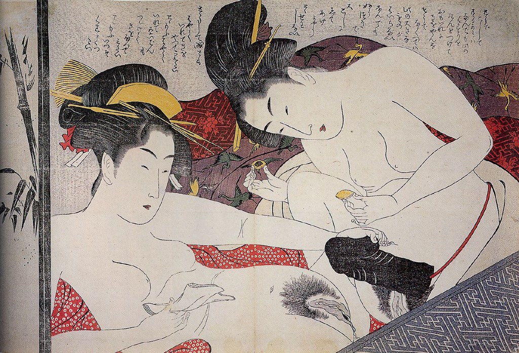 Ukiyo-e Shunga Lesbians by griffinlb. 