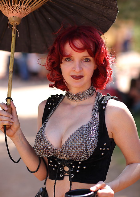 Michelle  Bikini Chain Mail Babe Closeup AZ Ren Fest