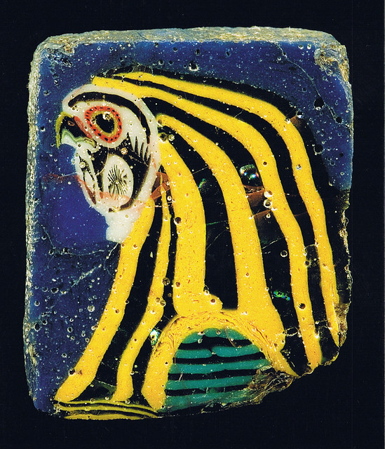 Head of Horus - Egyptian mosaic-glass