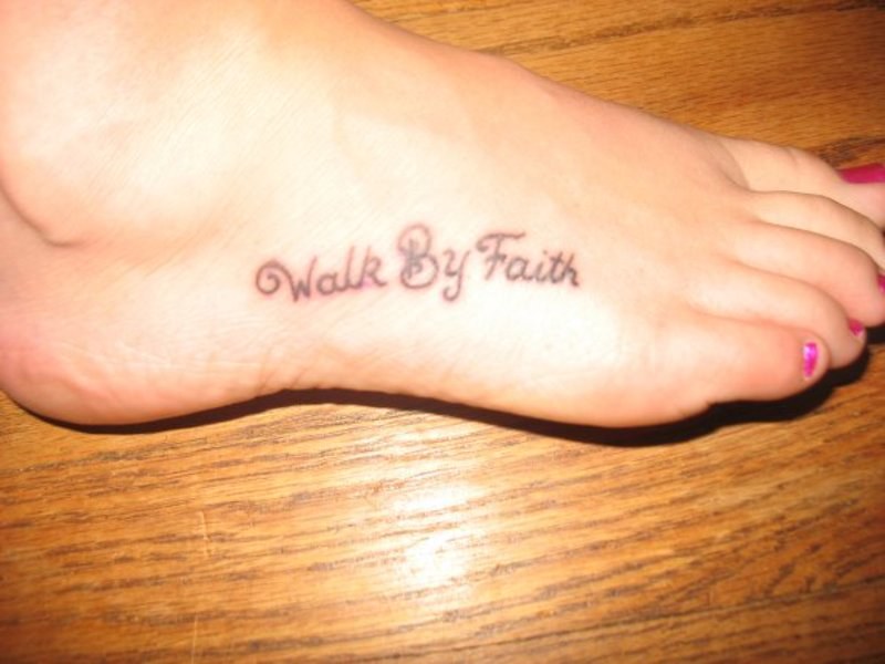 Walk By Faith Tattoo Idea For Sisters In FamilyFamily Tattoo Ideas