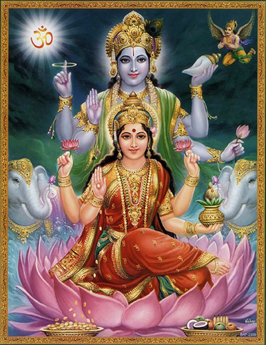 Devi Lakshmi e Vishnu