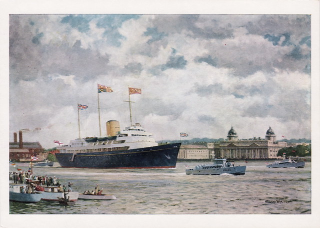 H.M.Y. Britannia / painting date - 1954