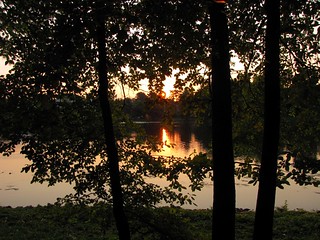 Sunset reflection at Silver Lake