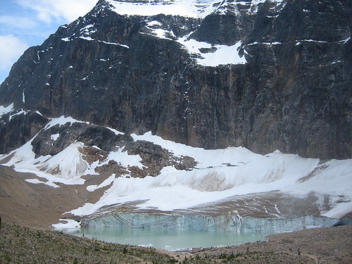 Glacial lake below Mt. Edith Cavell, Jasper National Park, Canada
