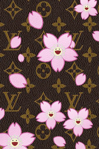 LV_Cherry_Blossom_iPhone, Since my Damier canvas background…