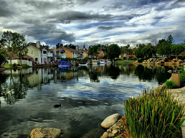 East Lake Village on a Cloudy Day