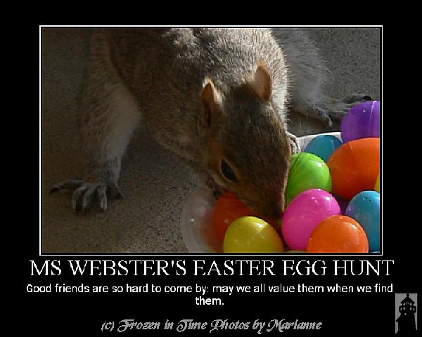 FBI: motivator7703018 COMING SOON MORE PHOTOS OF Ms WEBSTER WITH THE EASTER EGGS... HAVE A GREAT WEEKEND EVERYONE.. by Frozen in Time photos by Marianne AWAY OFF/ON