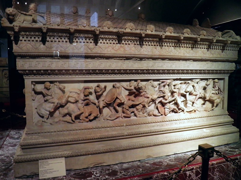 Alexander Sarcophagus, Long Side A, Istanbul Archaeology Museum