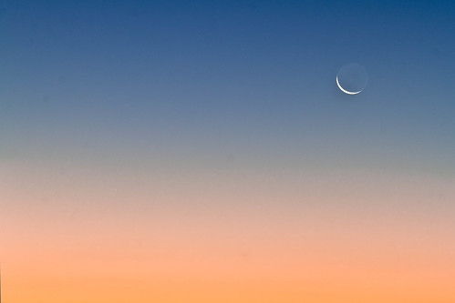 sunset moon colour crescent gradient