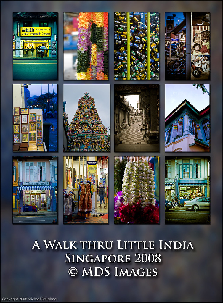 Little India in Singapore - Vertical Collage by MDSimages.com