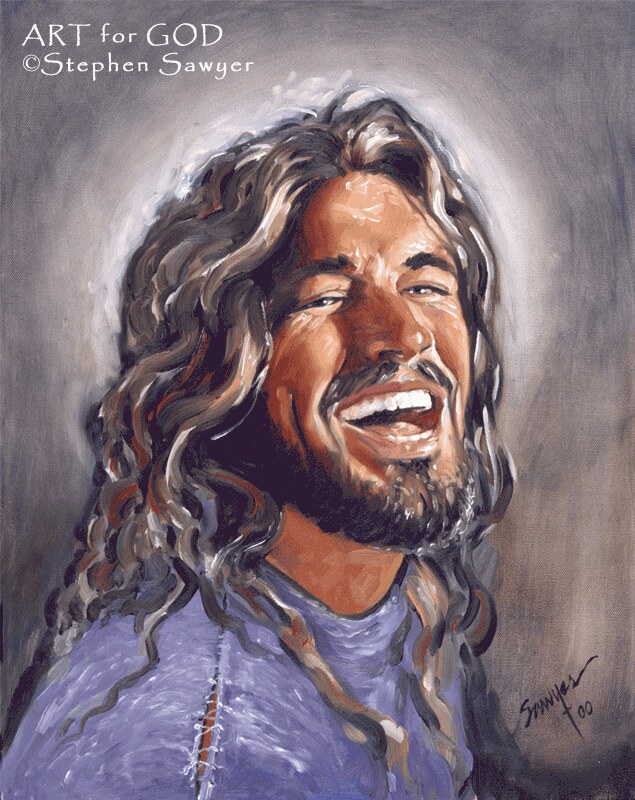 Jesus Laughing This Painting Of Jesus Laughing Is Called Flickr