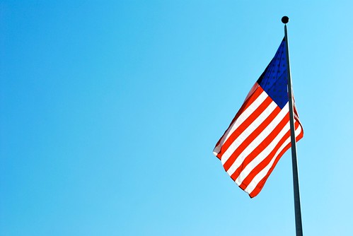 American Flag at Marsh