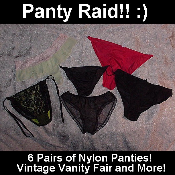LINGERIE LOT! Six Pairs Vintage Panties Red Vanity Fair, Plus More!