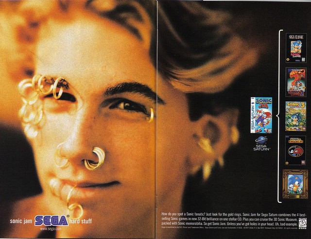 SEGA Saturn presents Sonic Jam and facial piercing!