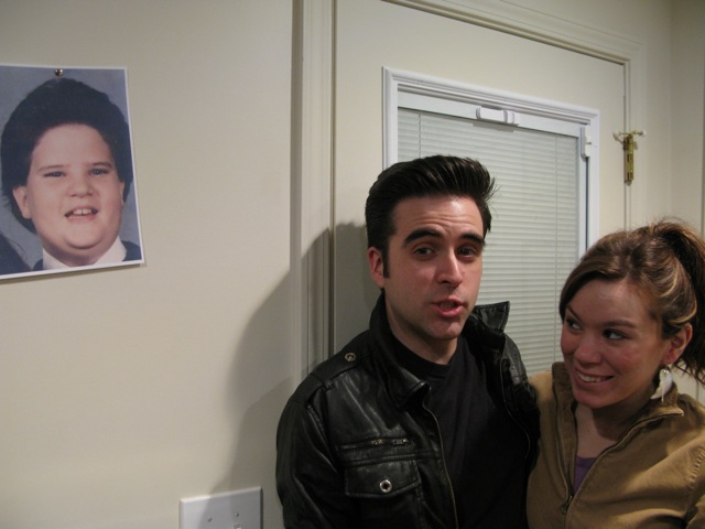 Devon and Shavonne with photo of a young Justin Nitz