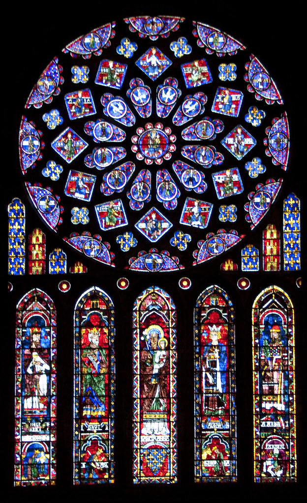 Stained Glass Rose Window Chartres Cathedral Tony Hisgett