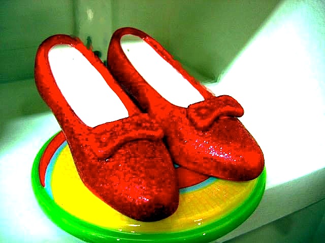 Dorothy's red shoes from the 