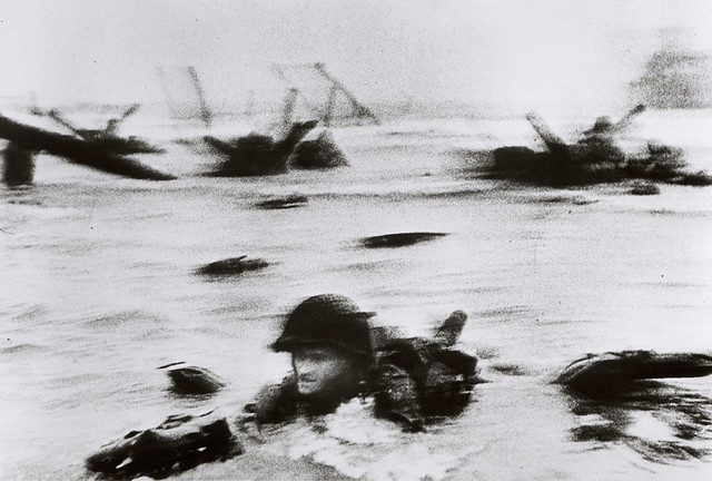 D-Day: June 6, 1944: Allied Invasion of Normandy [photo by Robert Capa]
