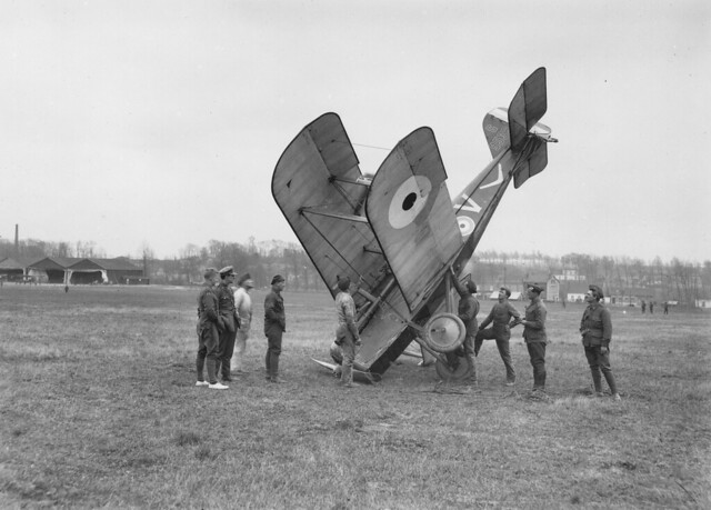 An accident on Savy Aerodrome during the German offensive in 1918