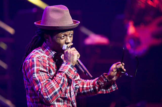 Rapper Lil Wayne  performs at Gibson Amphitheater in Los Angeles on March 29, 2009