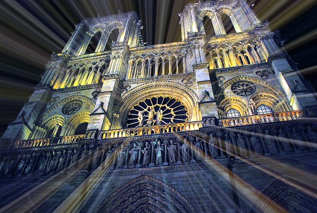 Notre Dame at night - a gothic hymn