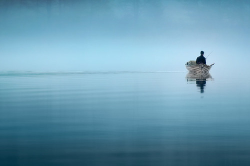 The lonely fisher by Mikko Lagerstedt
