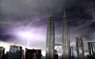 Petronas Towers during lightning storm | by Andy_Mitchell_UK