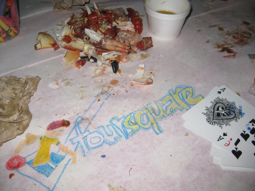 Boiler Room: Devon's arting it up at the Boiler Room (in between piles of discared crawfish heads, etc)
