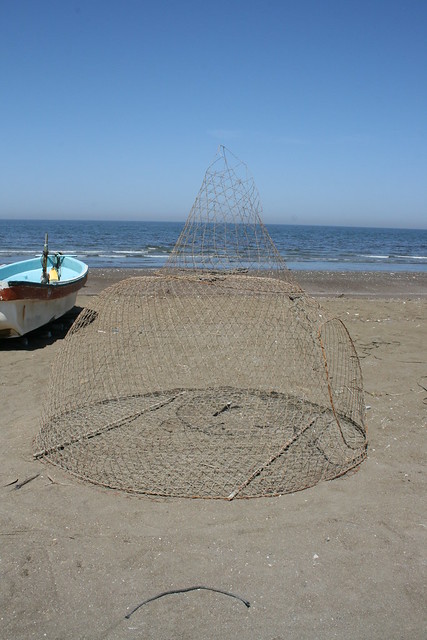 Fishing pot on the beach
