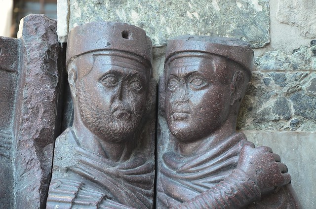 Portrait of the Four Tetrarchs (Diocletian, Maximianus, Galerius & Constantius), a porphyry sculpture sacked from the Byzantine Philadelphion palace in 1204, c. 305 AD, Venice