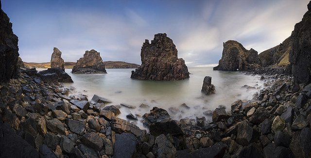 The Amazing Triaigh Ghearadha (Garry Beach) and the Caisteal a' Mhorair Sea Stacks, Isle of Lewis, Scotland