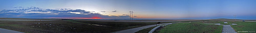 Flint Hills Panorama, Before Sunrise, 22 April 2009 by photography.by.ROEVER, Panoramic  view of the Flint Hills, as seen from the Schrumpf Hill Scenic Overlook, off of K-177 in 