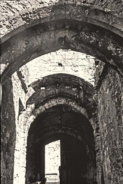 Portchester castle main gate Norman castle