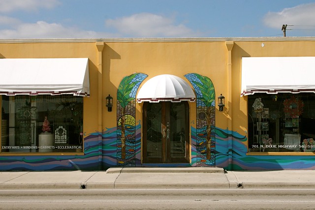 Painted Glass Storefront