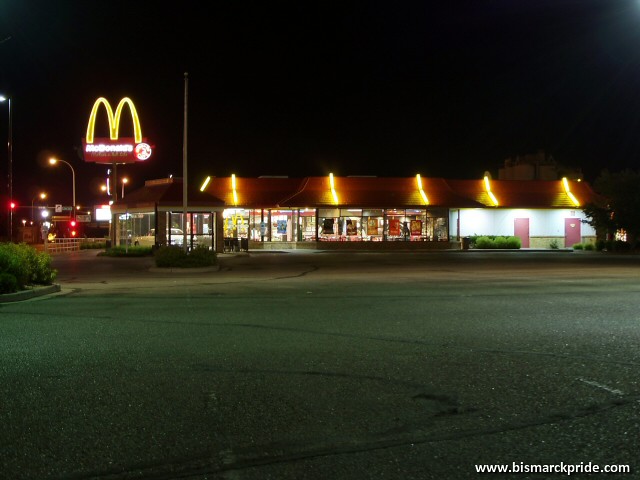 McDonalds Rock N Roll Cafe At Night - Bismarck, North Dakota