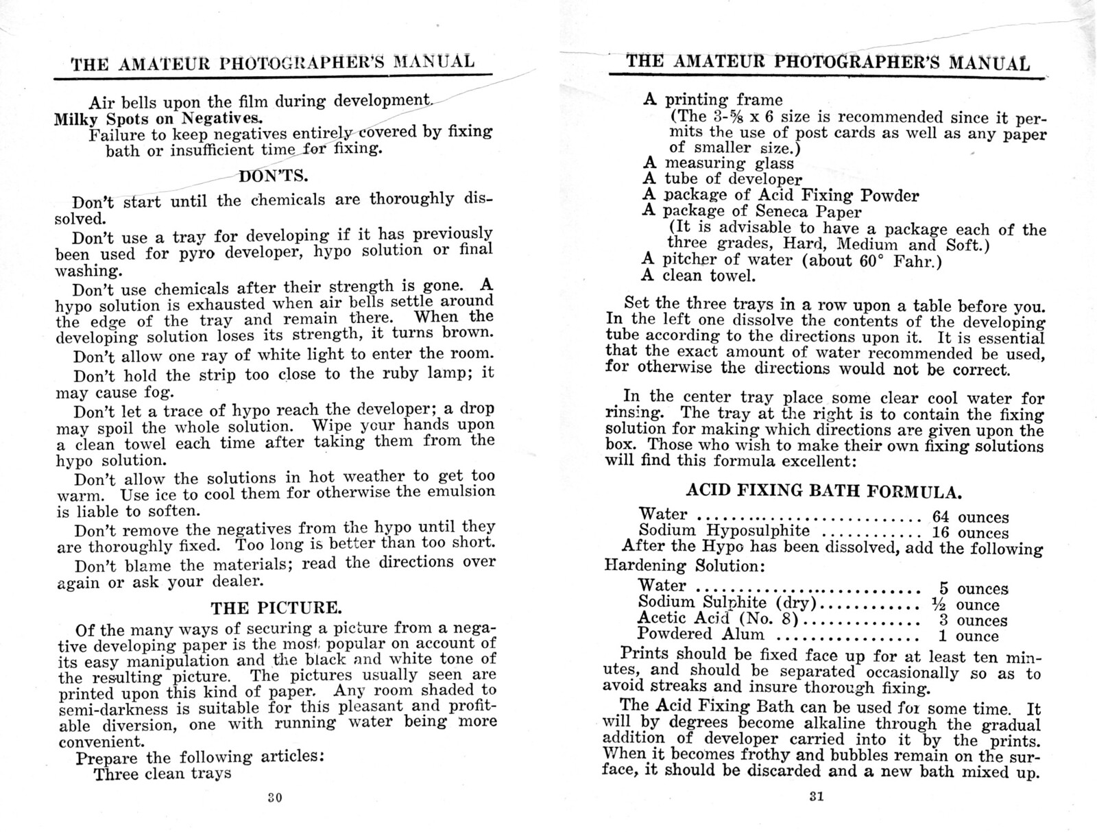 The Amateur Photographer's Manual