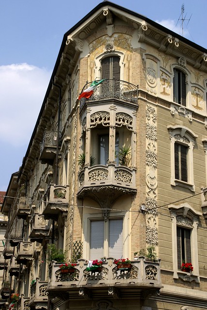Torino, Via Claudio Beaumont/Via Pietro Piffetti, Jugendstilhaus Casa Tasca von Giovanni Gribodo (Art nouveau house)