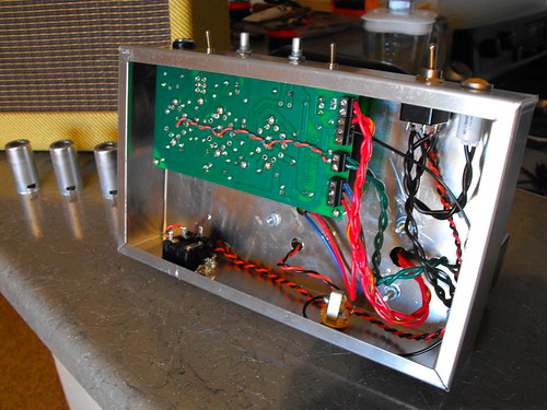 Tube Amp Guts by Tim Patterson, The bottom view of my new <a href="http://www.ax84.com/index.php/oldprojects.html?project_id=firefly