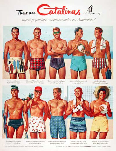 Beefcake on Parade - Vintage Men's Catalina Bathing Suit Advertisement