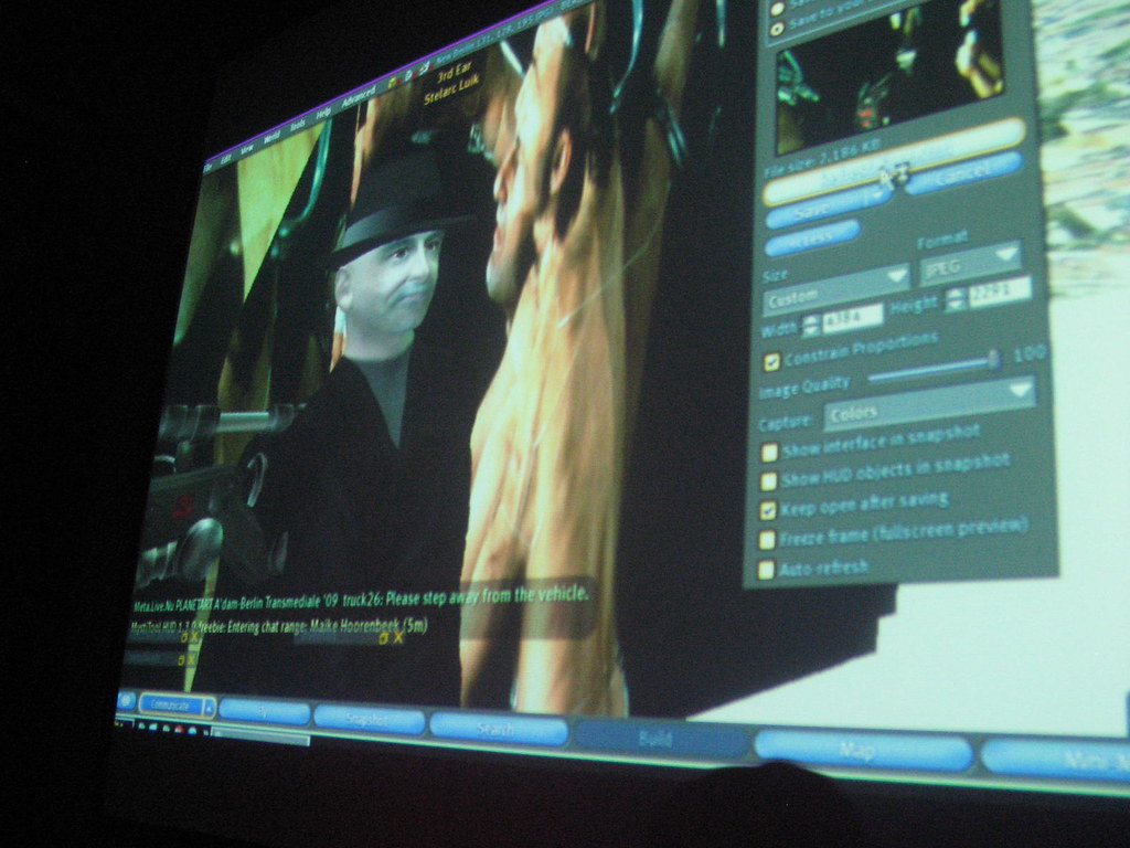 Transmediale09 Australian bionic performance artist Stelarc first live Second Life performance!!